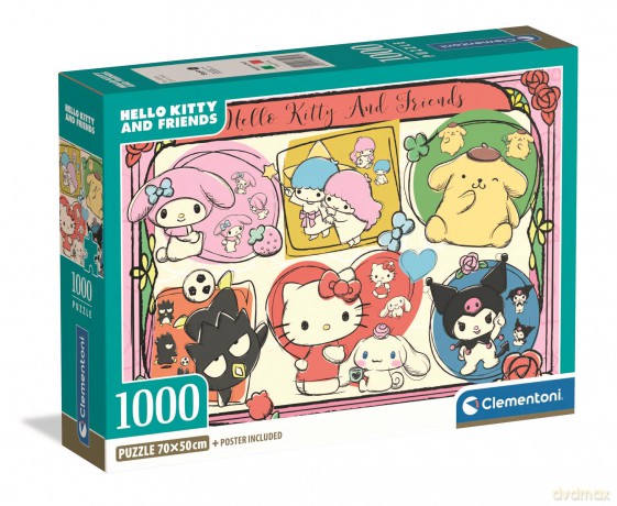 CLEMENTONI 1000 el. Compact Hello Kitty 37118 [PUZZLE]