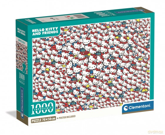 CLEMENTONI 1000 el. Compact Impossible Hello Kitty 37119 [PUZZLE]