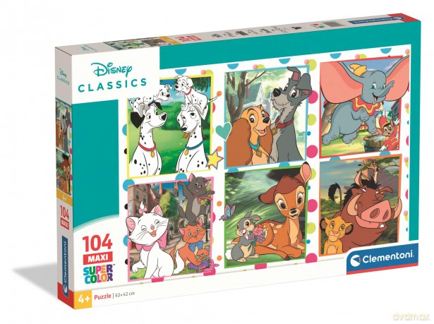 CLEMENTONI 104 el. Maxi Super kolor Disney Classics 25016 [PUZZLE]