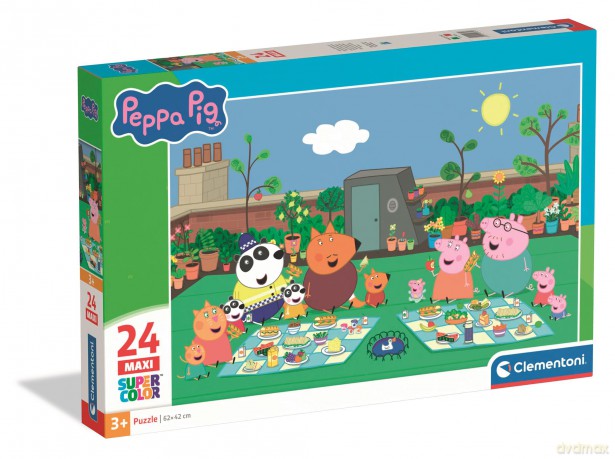 CLEMENTONI 24 el. Maxi Super kolor Peppa Pig 24834 [PUZZLE]