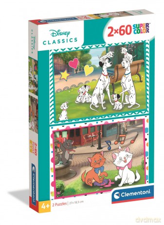 CLEMENTONI 2x60 el. Super kolor Disney Classics 24836 [PUZZLE]
