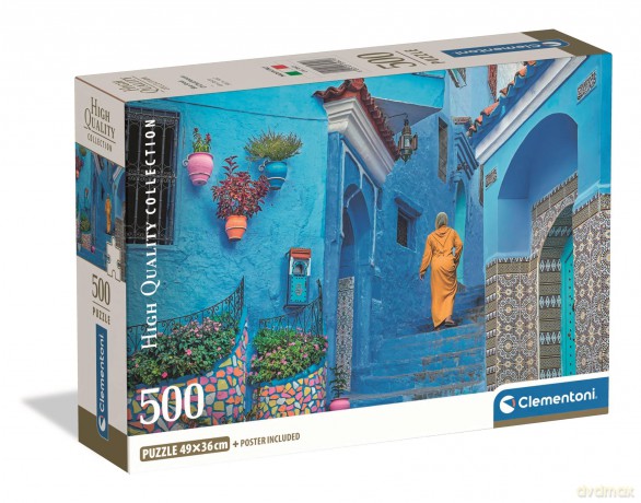 CLEMENTONI 500 el. Compact Blue Street of Chefchaouen 35621 [PUZZLE]