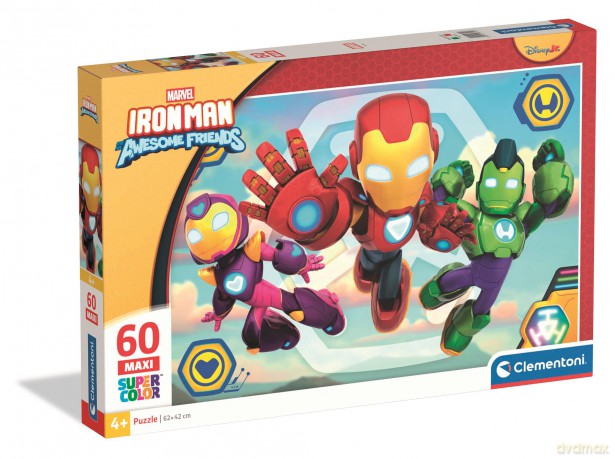 CLEMENTONI 60 el. Maxi Super kolor Iron Man and His Awesome Friends 26315 [PUZZLE]