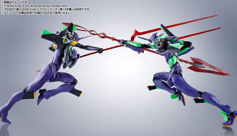 Evangelion: 3.0+1.0 Thrice Upon a Time Robot Spirits Action Figure Side EVA Evangelion Test Type-01 + Spear of Cassius Renewal Color Edition Reissue [FIGURKA]