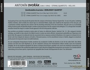 Zemlinsky Quartet: Dvorak: String Quartets Nos.10 Op.51 and 11 Op. 61 [CD]