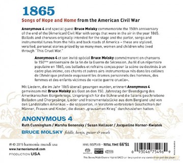 Anonymous 4: 1865 - Songs of Hope and Home from the American Civil War (Anonymous 4) [CD]