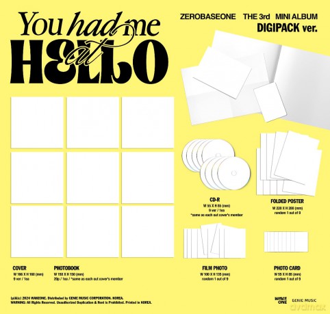 Zerobaseone: You Had Me At Hello (Digipack [CD]