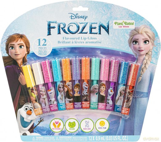 Disney Frozen zestaw 12 sztuk roślinnych błyszczyków do ust