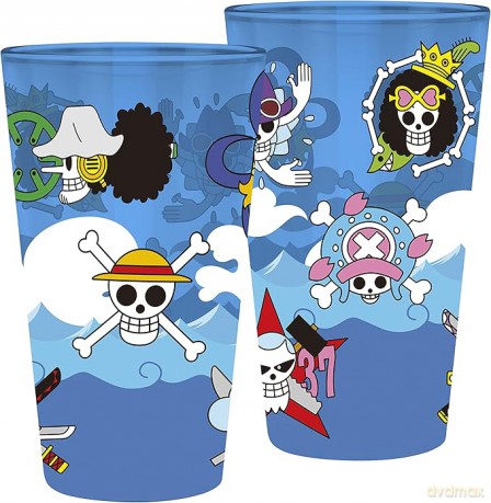 ONE PIECE - Large Glass - 400ml - Skulls - box