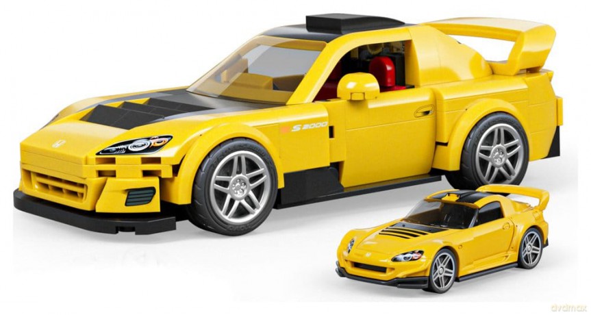 Hot Wheels Speed Series Mattel Brick Shop Building Set 1/32 '07 Honda S2000