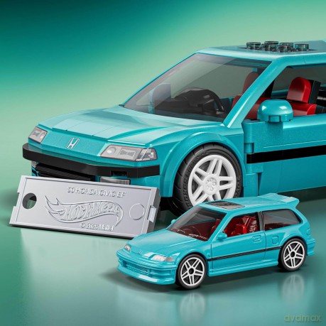 Hot Wheels Speed Series Mattel Brick Shop Building Set 1/32 Custom â90 Honda Civic EF