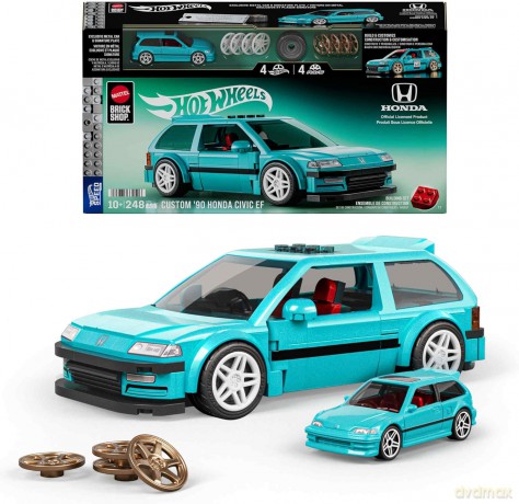 Hot Wheels Speed Series Mattel Brick Shop Building Set 1/32 Custom â90 Honda Civic EF