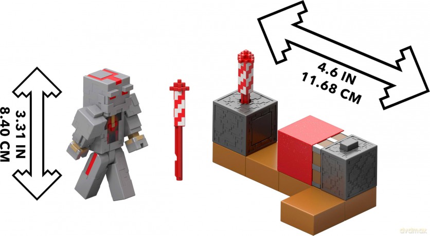 Minecraft Wyrzutnia fajerwerków + figurka Zestaw [FIGURKA]