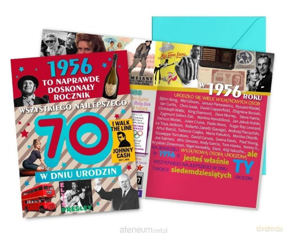 Karnet Urodziny 70