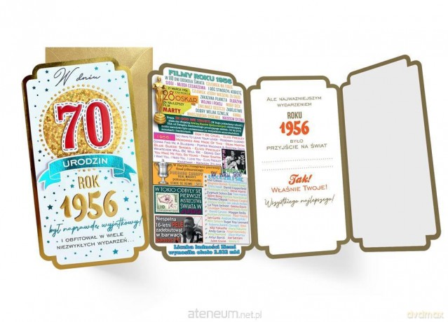 Karnet Urodziny 70