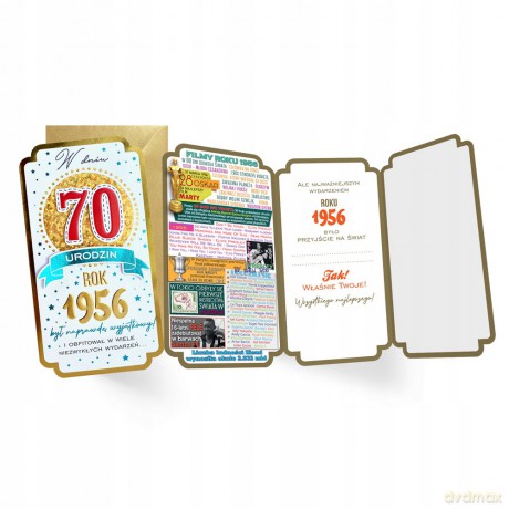 Karnet Urodziny 70