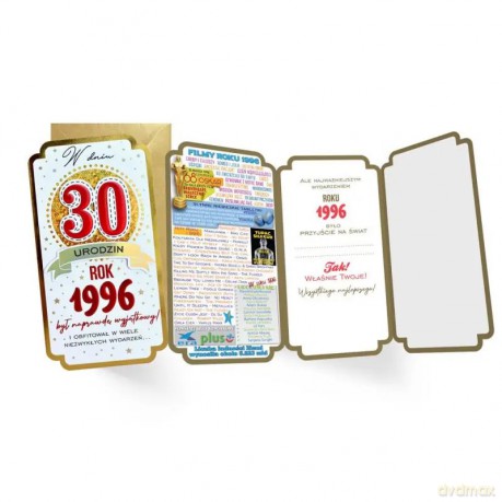 Karnet Urodziny 30