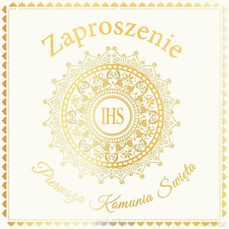 Zaproszenie KW - Komunia hostia biała 5szt
