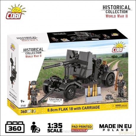 8.8 cm FLAK 18 z wózkiem transportowym [KLOCKI]