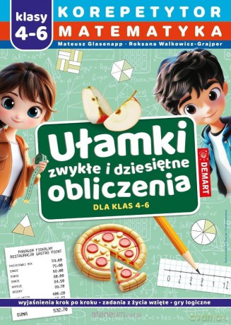 Korepetytor 4-6. Ułamki - Mateusz Glasenapp, Roksana Walkowicz-Grajper [KSIĄŻKA]