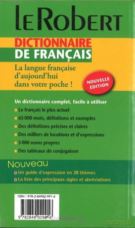 Dictionnaire de francais 65000 mots definitions... [KSIĄŻKA]