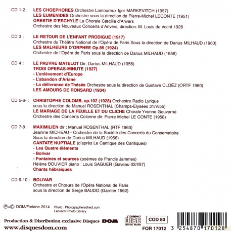 Darius Milhaud: Darius Milhaud [10CD]