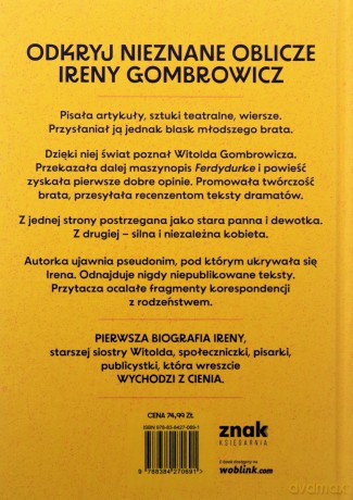 Starsza siostra. Biografia Ireny Gombrowicz - Aleksandra Gąsowska [KSIĄŻKA]