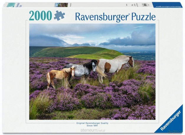 RAVENSBURGER 2000 el. Wild Horses in the Heather [PUZZLE]