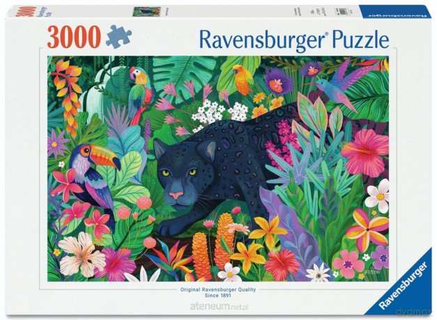 RAVENSBURGER 3000 el. Panther in the Blooming Jungle [PUZZLE]