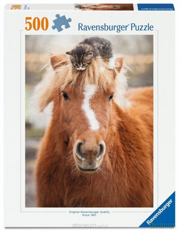 RAVENSBURGER 500 el. Ponny and Cat [PUZZLE]