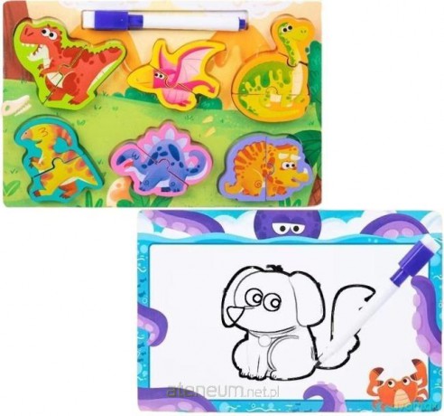 Puzzle 2w1 drewno i tablica [PUZZLE]