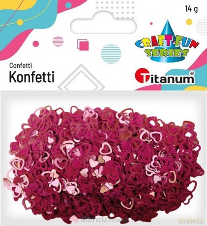 Konfetti Serca puste 7mm i pełne 5mm 14g