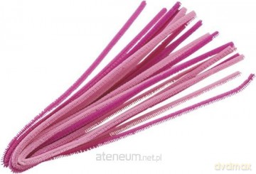 Drucik oplatany 50cm mix różowy 10szt