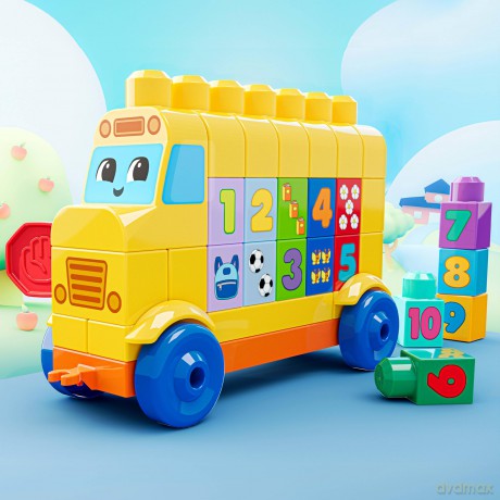 Mega Bloks Autobus Buduj i licz Pojazd i klocki