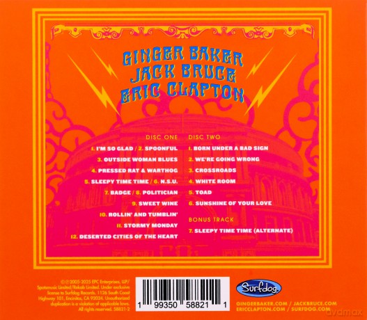 Cream: Royal Albert Hall London May [2CD]