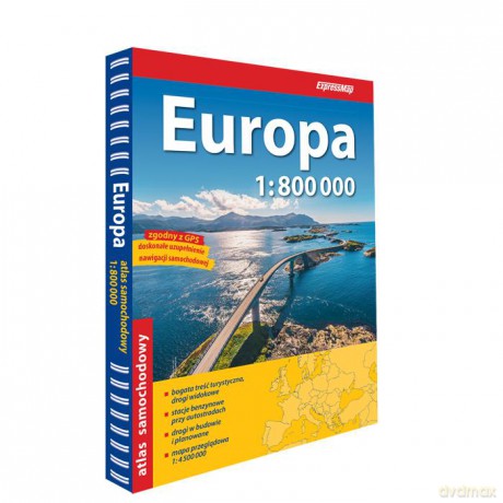 Europa Atlas Samochodowy 1:800 000 2026/2027