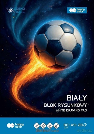 Blok rysunkowy biały A4/20K 80g HAPPY COLOR