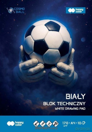 Blok techniczny biały A4/10K 170g HAPPY COLOR