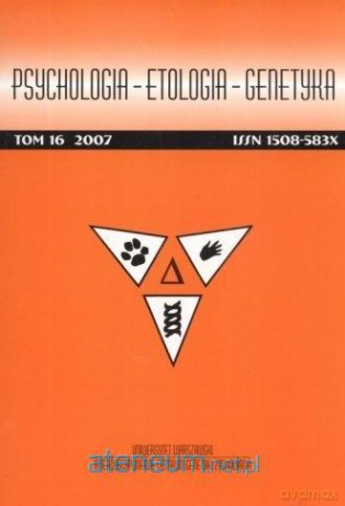 Psychologia, etologia genetyka T.5 [KSIĄŻKA]