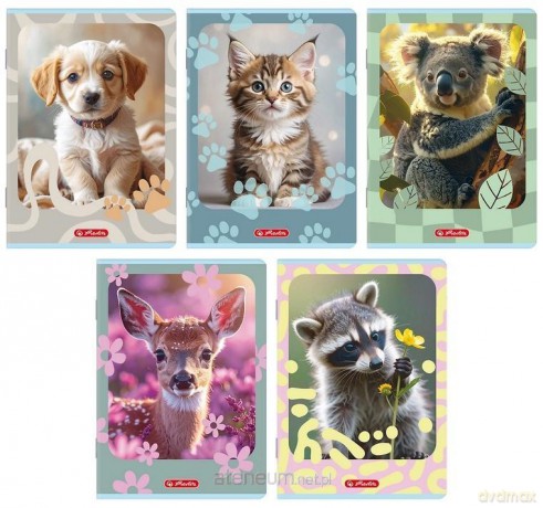 Zeszyt A5/32K linia Animals (10szt) HERLITZ