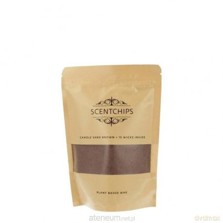 Świeca sypana 250gr wosk perłowy brązowy