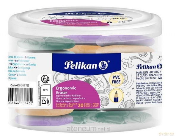 Gumka do ścierania Ergonomic (20szt) PELIKAN