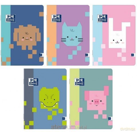 Zeszyt A5/16K kratka Zoo Blocks (10szt) OXFORD