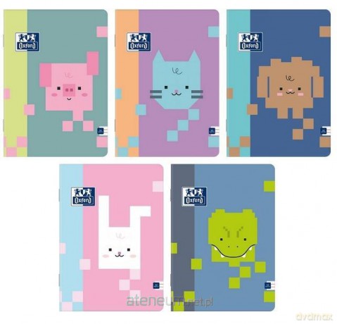 Zeszyt A5/32K linia Zoo Blocks (10szt) OXFORD
