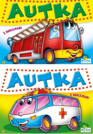 (092) Autka z naklejkami mix [KSIĄŻKA]