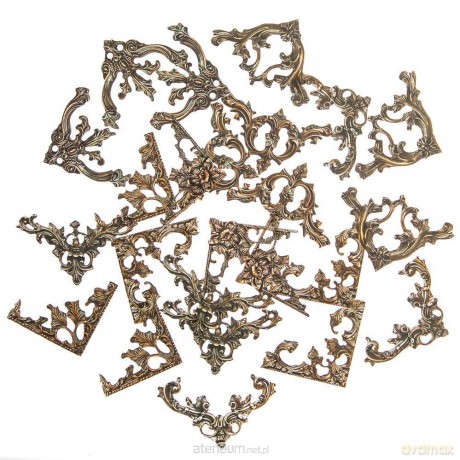 Naklejki narożniki vintage 5x5cm 24szt