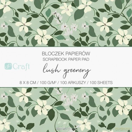 Bloczek papierów lush green 8x8cm 100 kartek