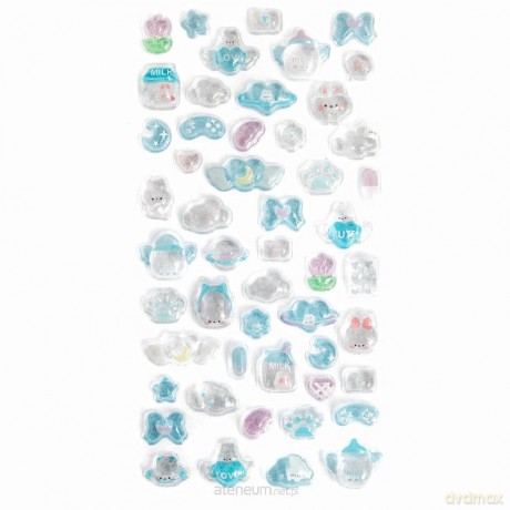 Naklejki candy drops blue 51szt