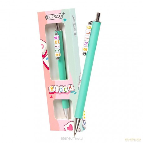 Długopis Block z koralikami SMILE w etui zielony