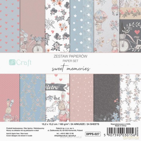 Zestaw papierów memories 15,2x15,2cm 24 kartki